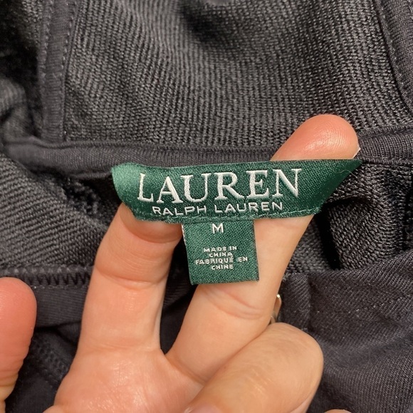 Lauren Ralph Lauren Black Hooded Zip Vest Size Medium - Picture 7 of 8